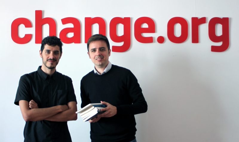 Roberto Pérez (Libros.com) y José Antonio Ritoré (Change.org)